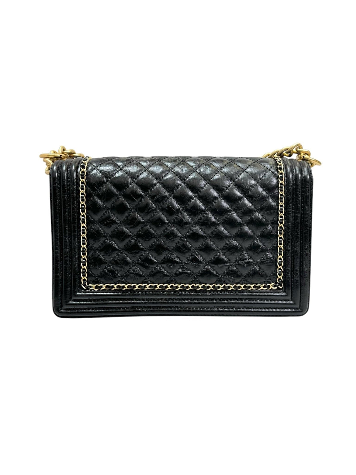CHANEL LARGE BOY CHAIN DETAIL BAG 122419A02