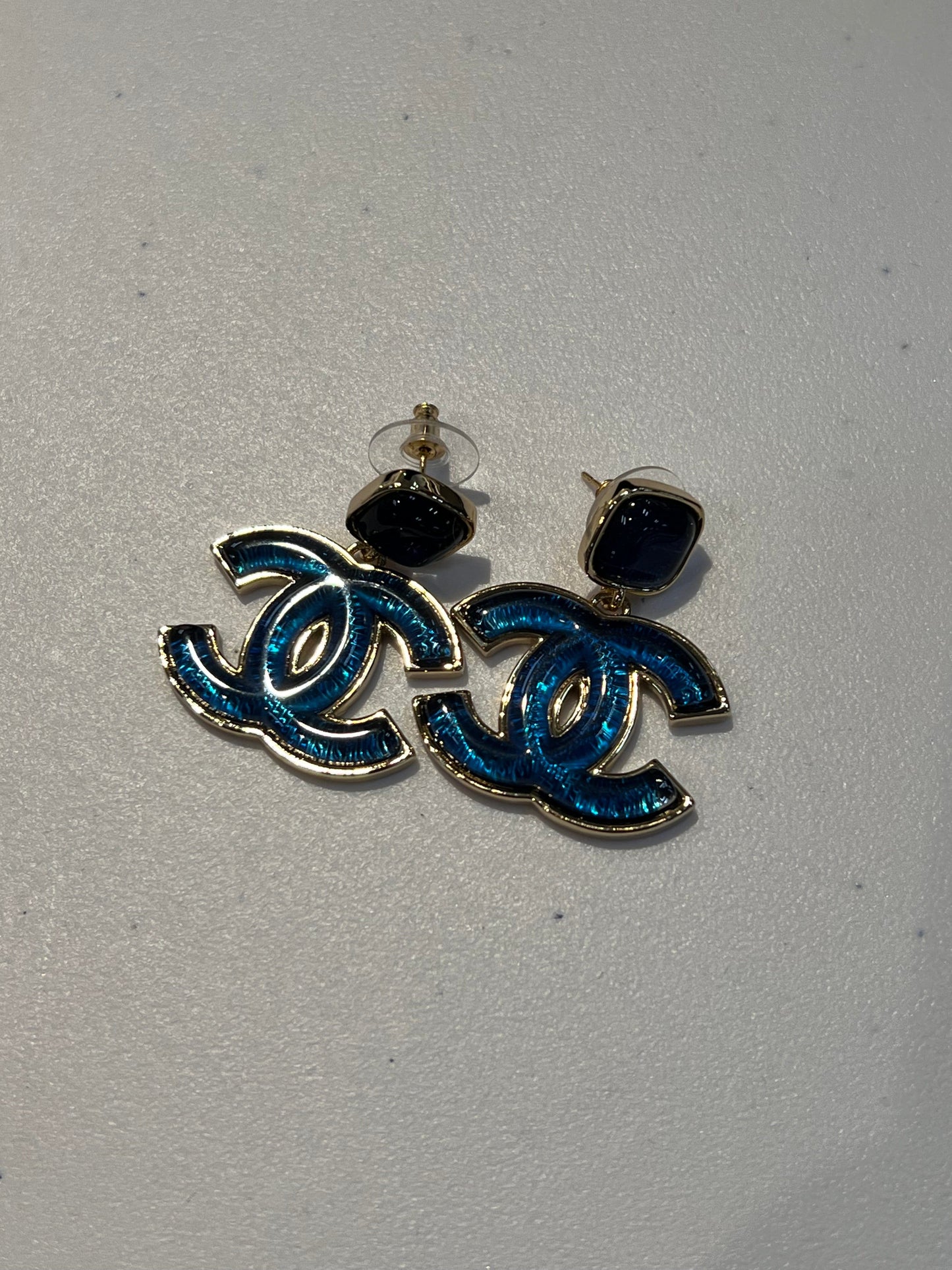 Chanel Dangling Electric Blue Earrings GHW 90269902