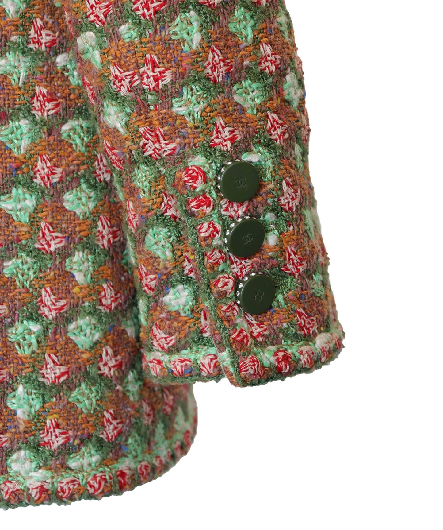 CHANEL 2002 Mint Green Pink LESAGE Tweed Jacket DXBS2946