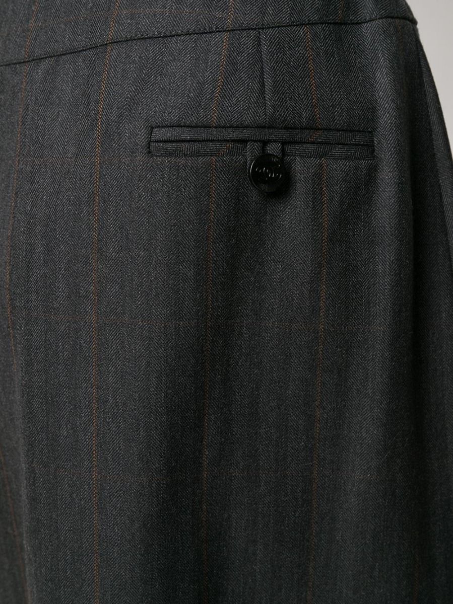 Straight Black Wrap Skirt