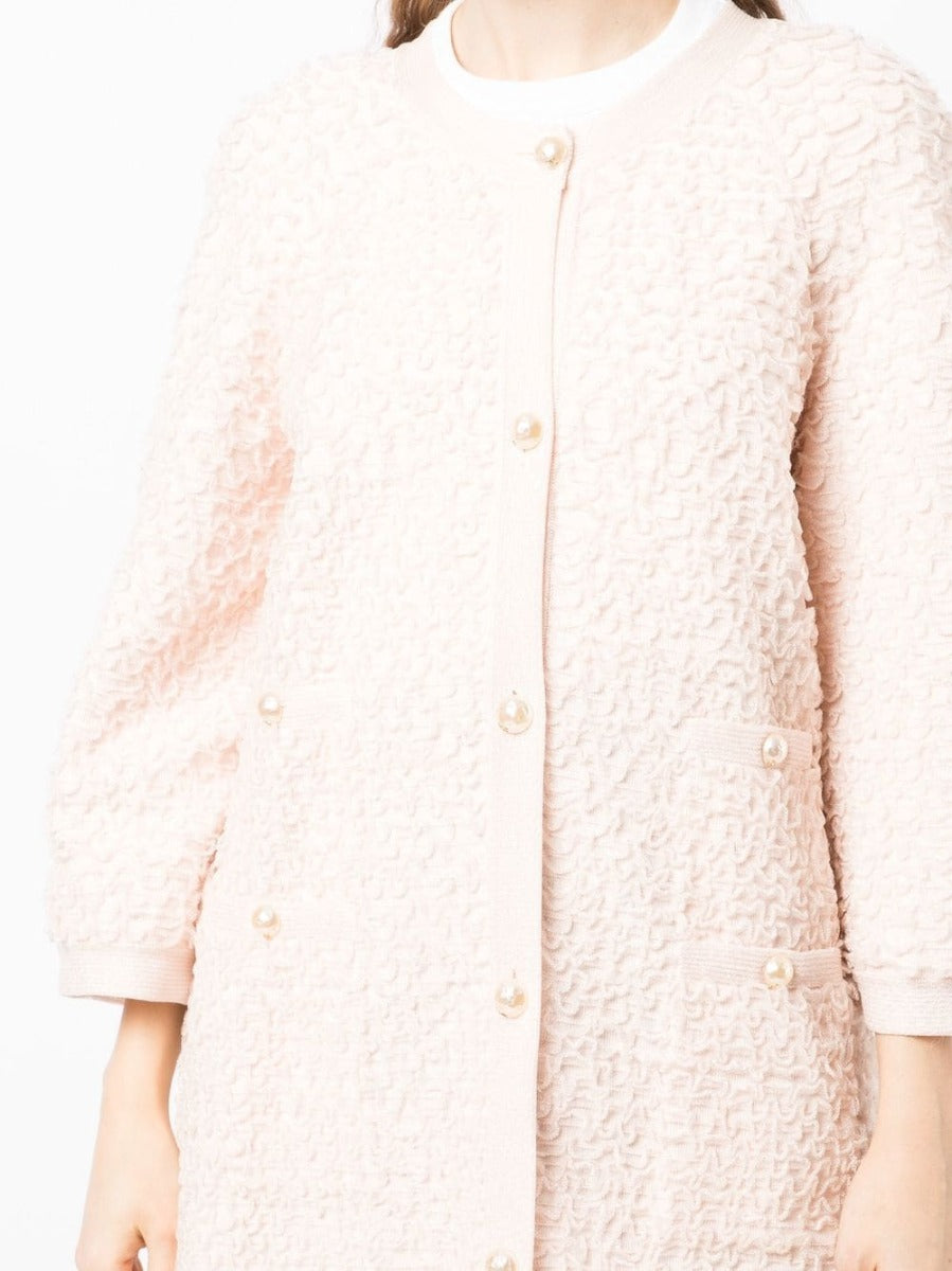 Frilled Round-Neck Jacket