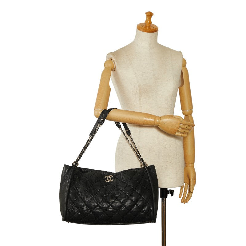 Chanel Matrases Coco Chain Tote Bag Shoulder Bag Black S Chanel