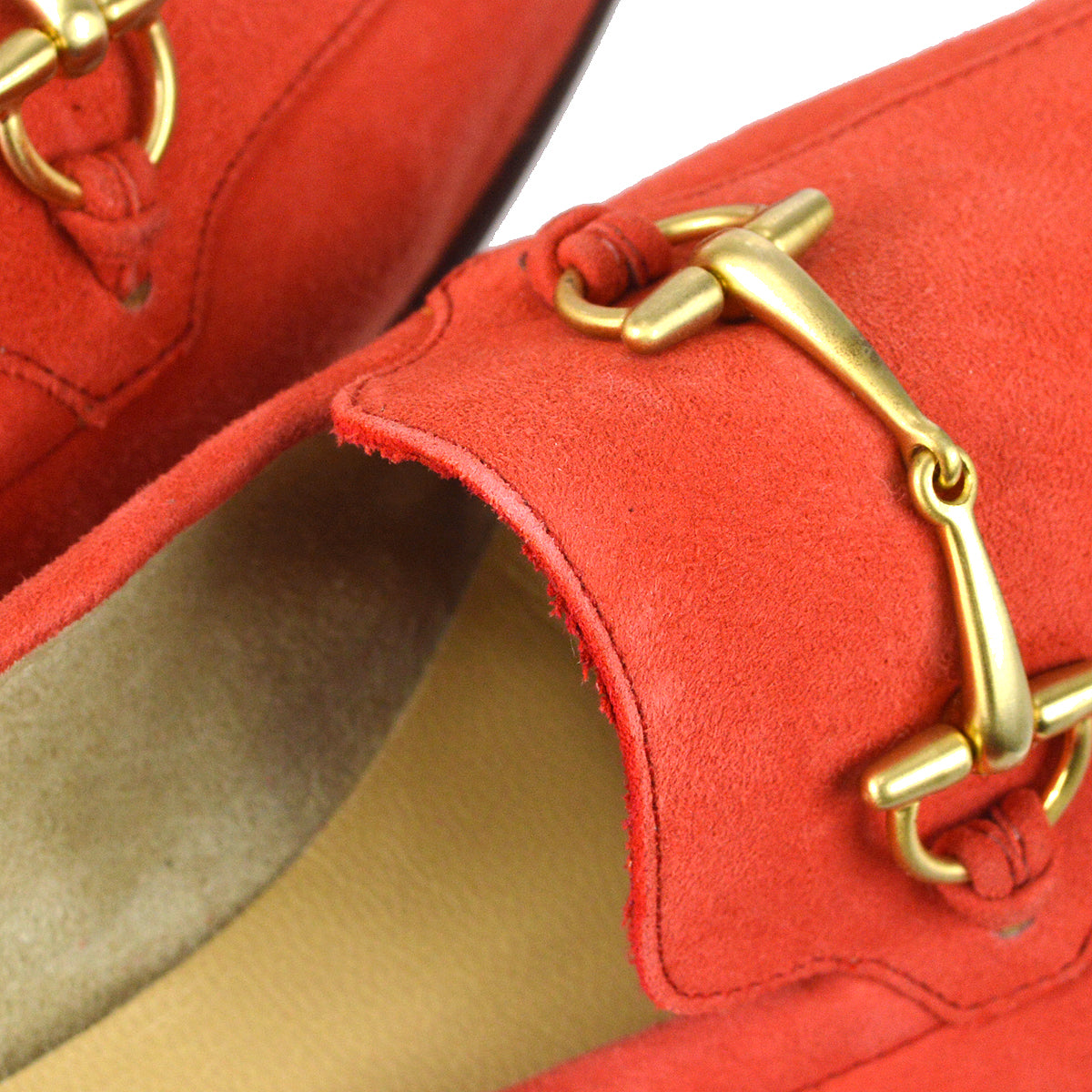 Gucci * Suede Horsebit Loafers Shoes #37 1/2
