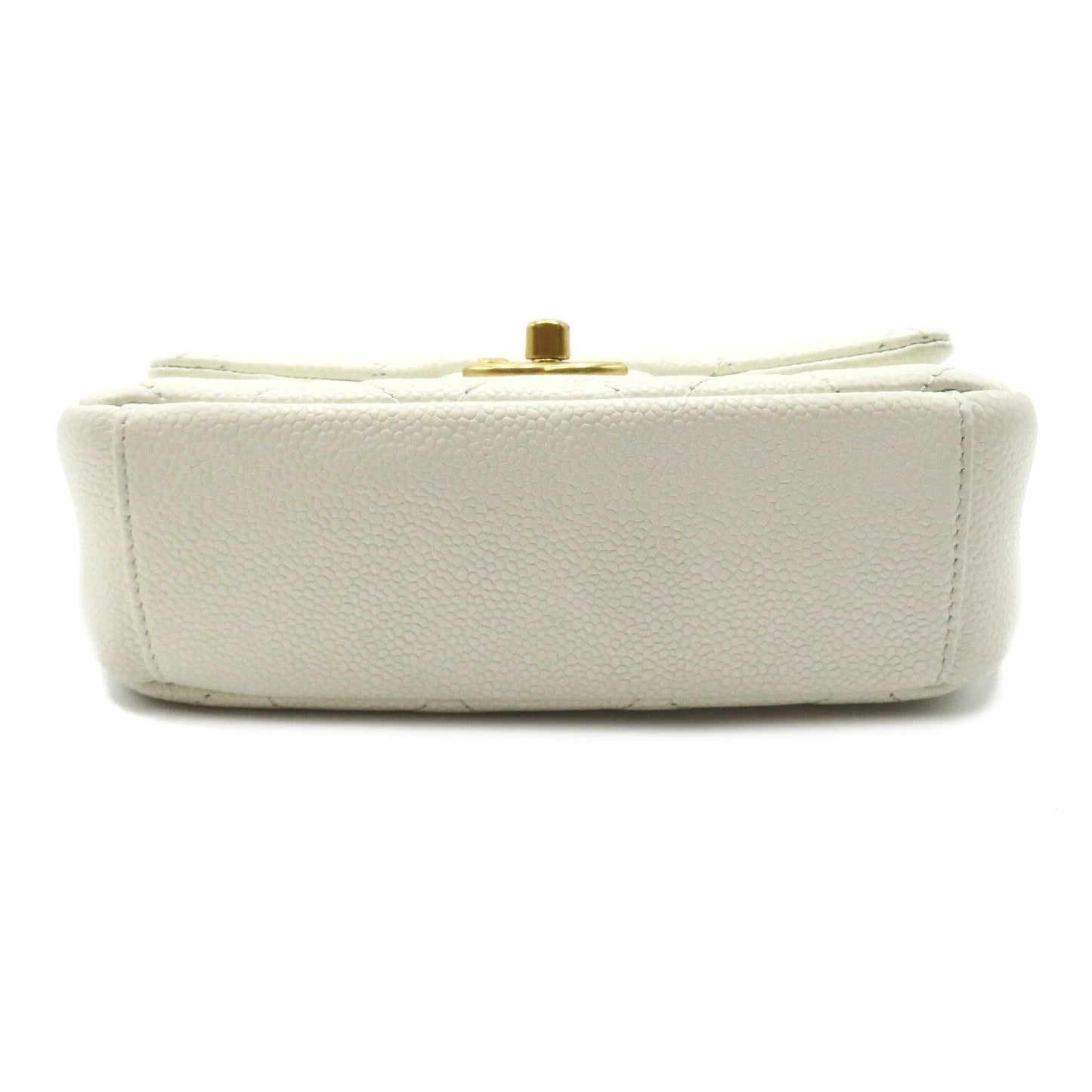 Chanel Chain Sder Chain Shoulder Chain Shellder Bag Caviar S White Shell