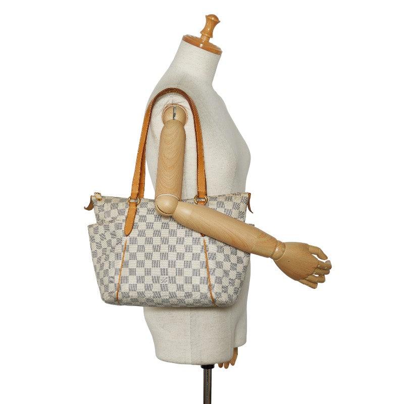 LOUIS VUITTON Totally PM in Damier Azur N41280 Tote Bag White