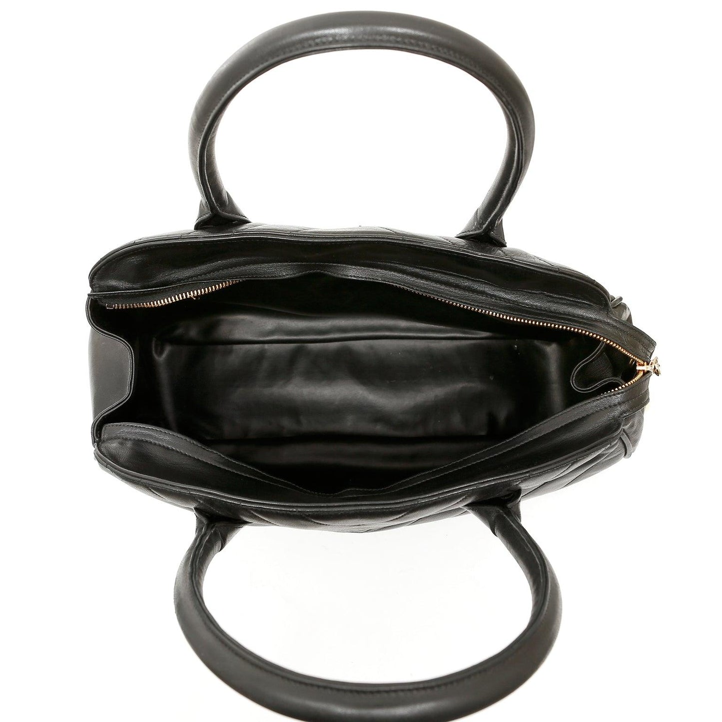 Chanel Black Chevron Leather Vintage Day Bag