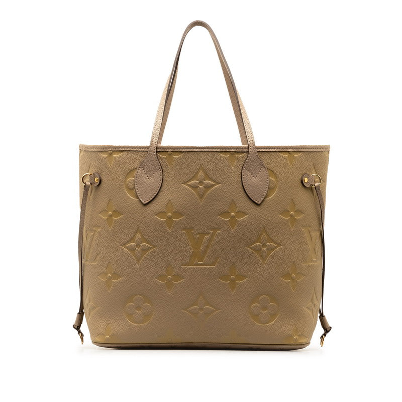 Louis Vuitton Monogram Amplant Neverfull MM Shoulder Bag M45686 Tourtree Grey Leather Louis Vuitton