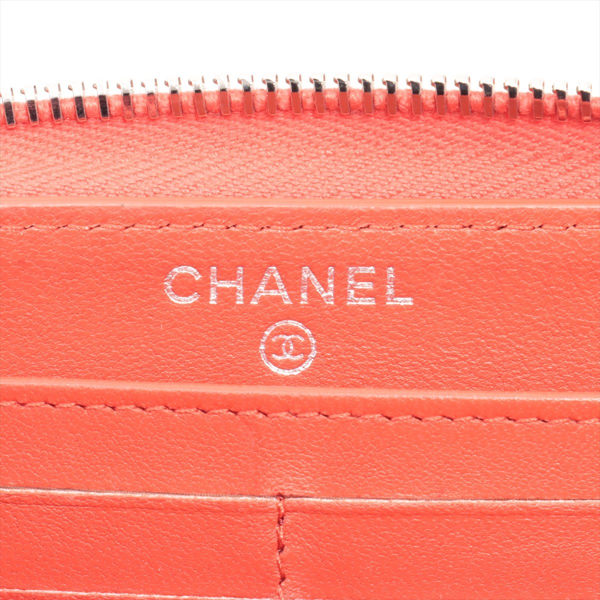 Chanel Matrasse Round Wallet Red Silver Gold