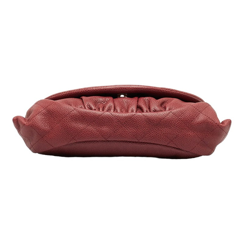 Chanel Cocomark Half Moon Chain houlder Bag Wine Red Caviar S CHANEL
