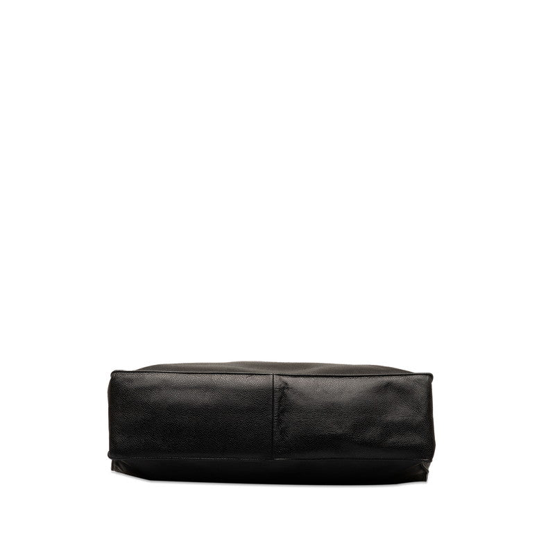 Chanel Coco Handbag Tote Bag Unclear Black Leather CHANEL