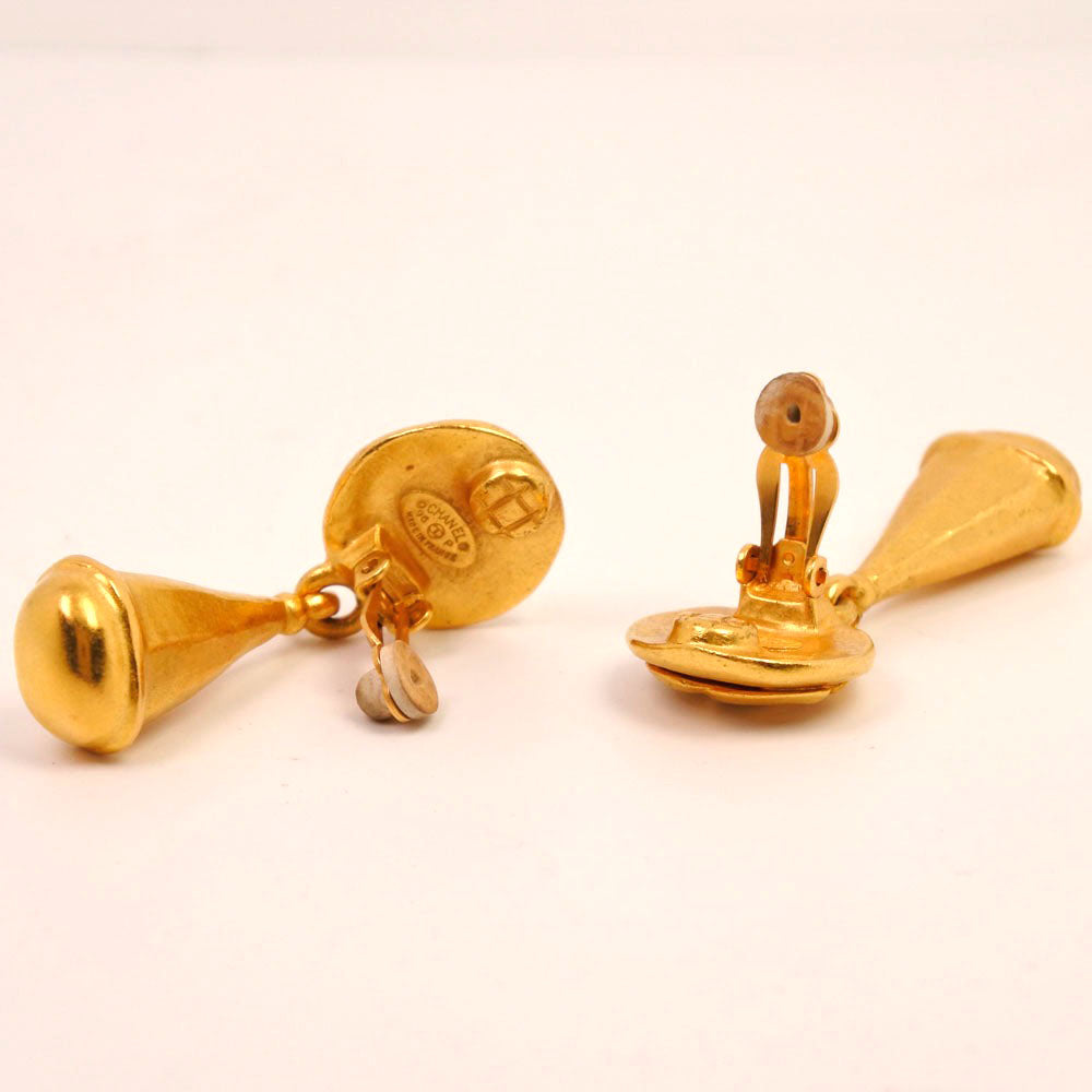 Chanel Earring Swing/Coco G Gold 96P 29.8g A-Rank Earring