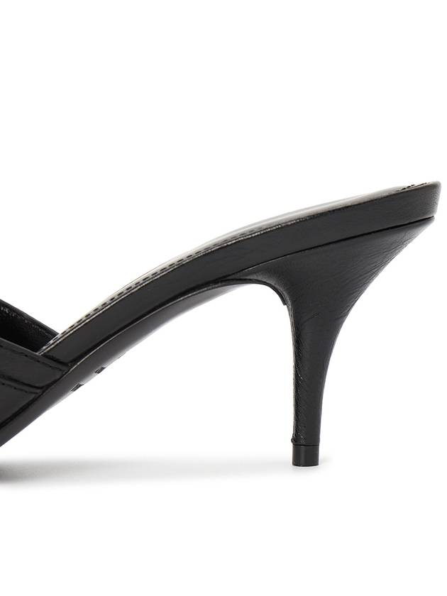 Luxury Balenciaga Cagole Sandal Heels Black