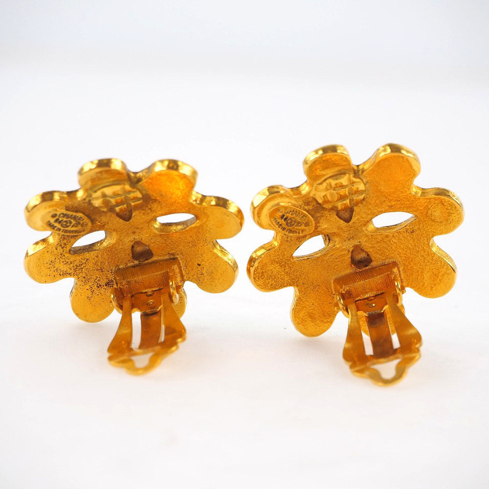 Chanel Chanel Coco Mark Earring Flower Vintage G 1994 94P 15.7g Coco Mark