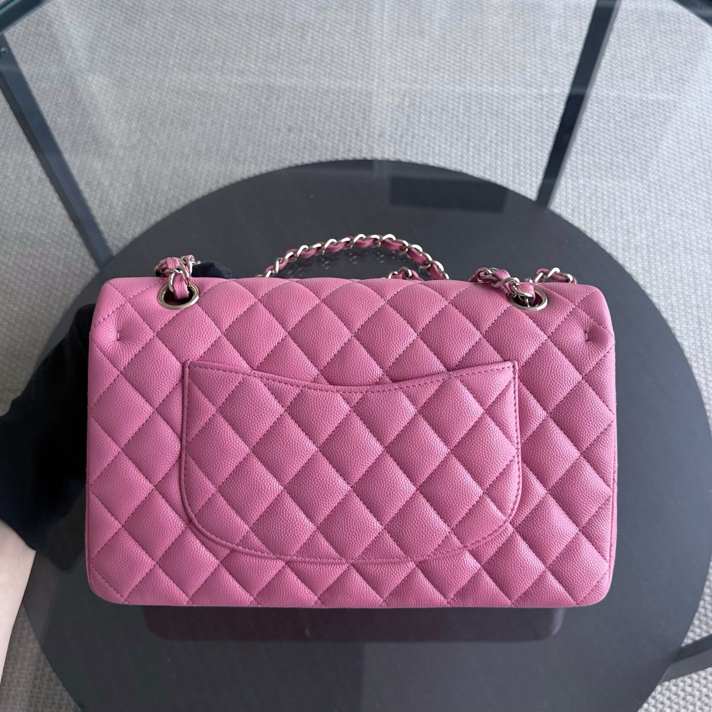 Chanel Classic Flap Medium - Caviar 25CM Quilted Grained Calfskin Pink Gold Hardware Series 28