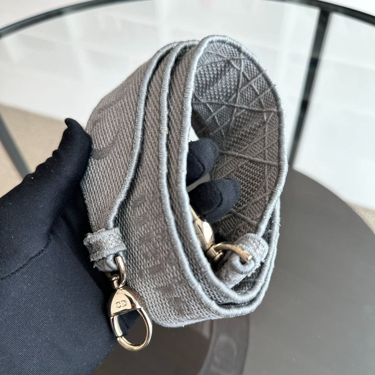 Lady D-Lite Cannage Embroidery D Lite Grey GHW
