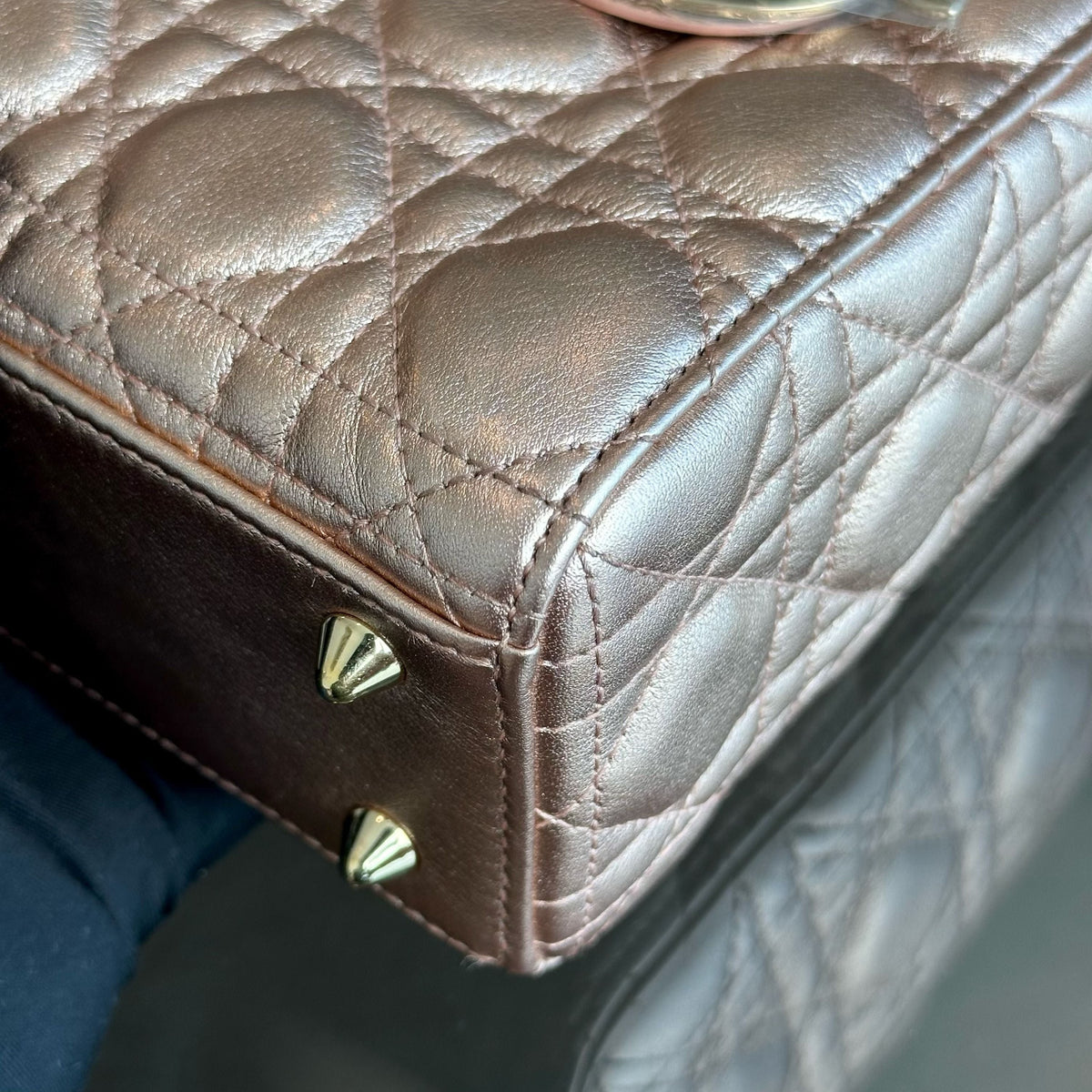 Lady Small ABC Lambskin Cannage Gunmetal MyABC LGHW
