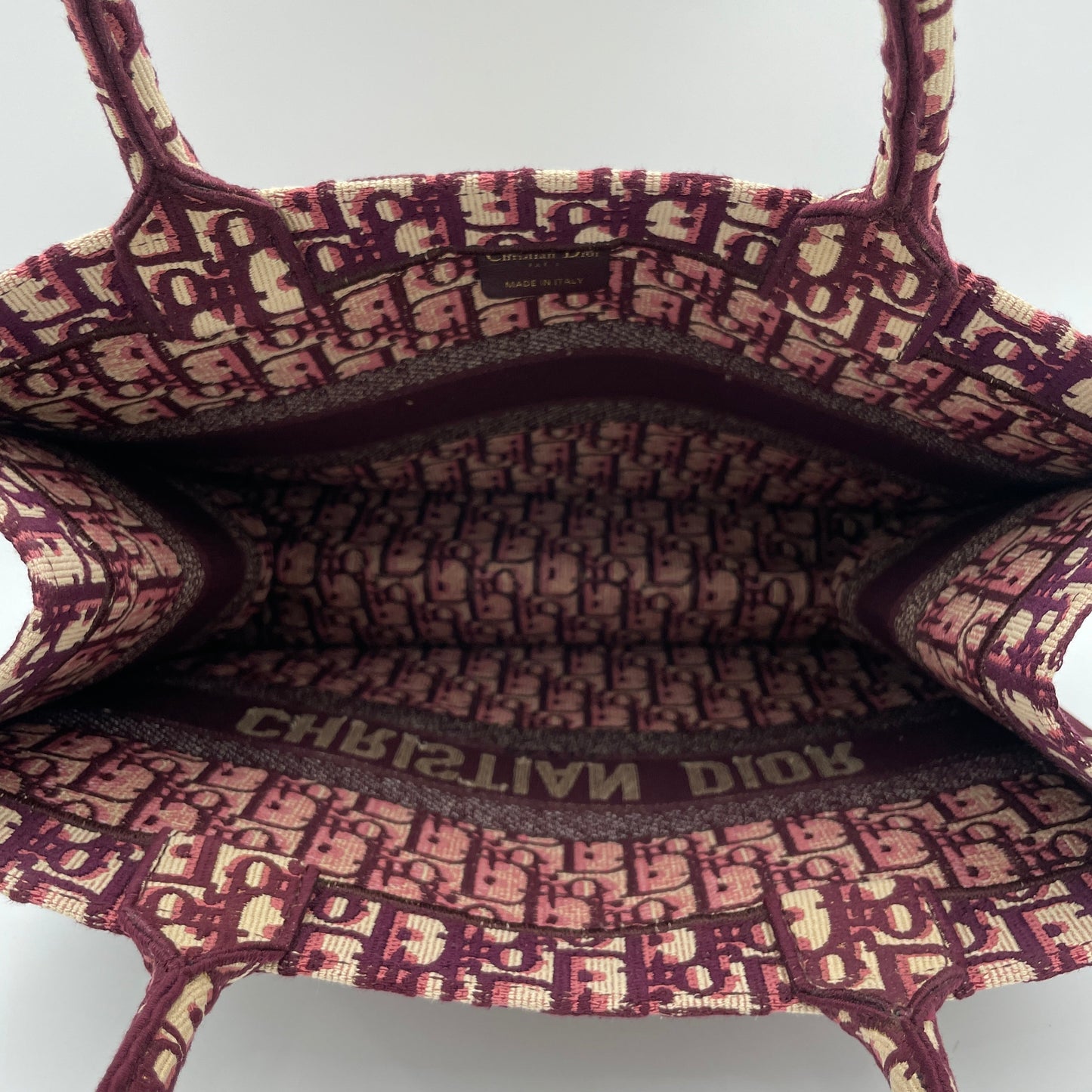 Book Tote Medium Burgundy Tote Bag in Canvas