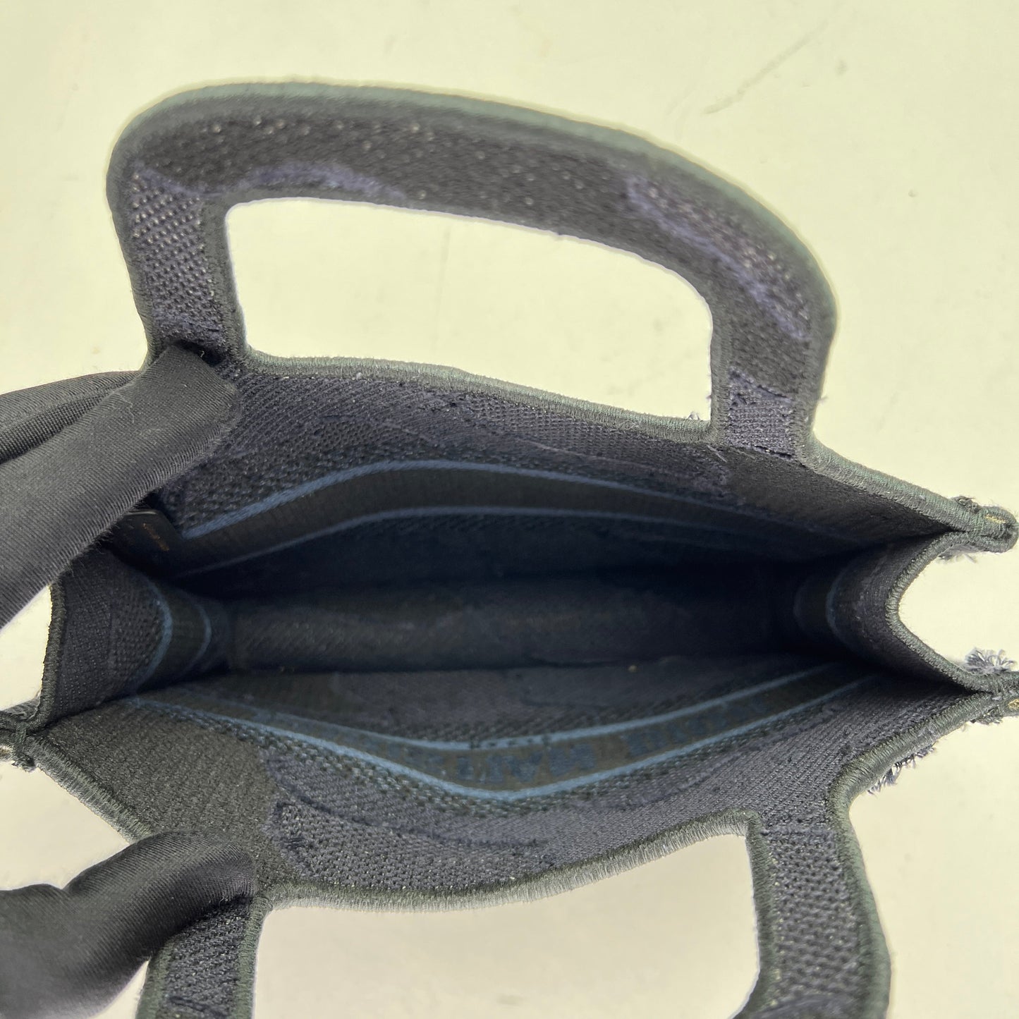 Book Tote Mini Navy Tote Bag in Jacquard