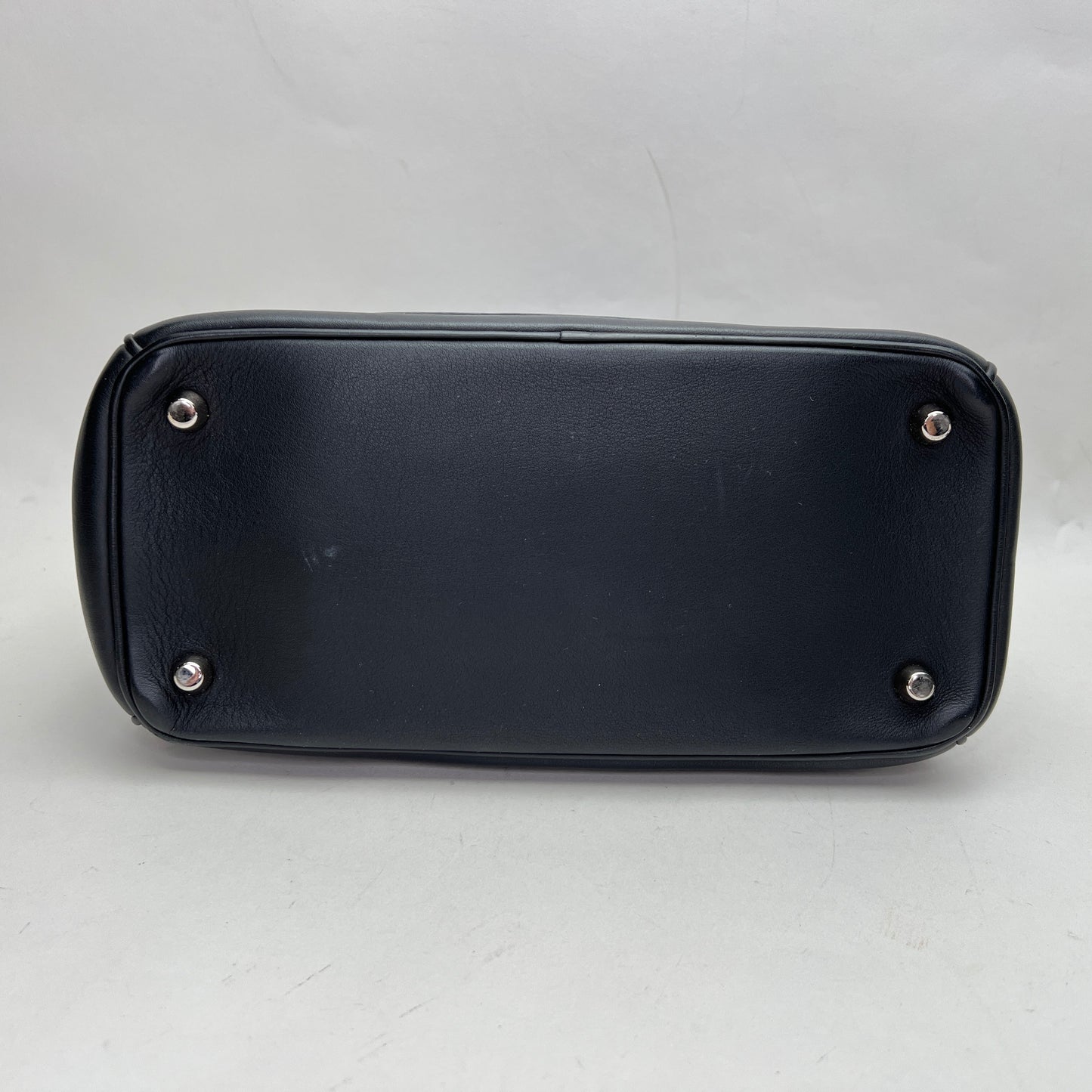 Be Dior Flap Black Top Handle Bag in Calfskin, Silver hardware