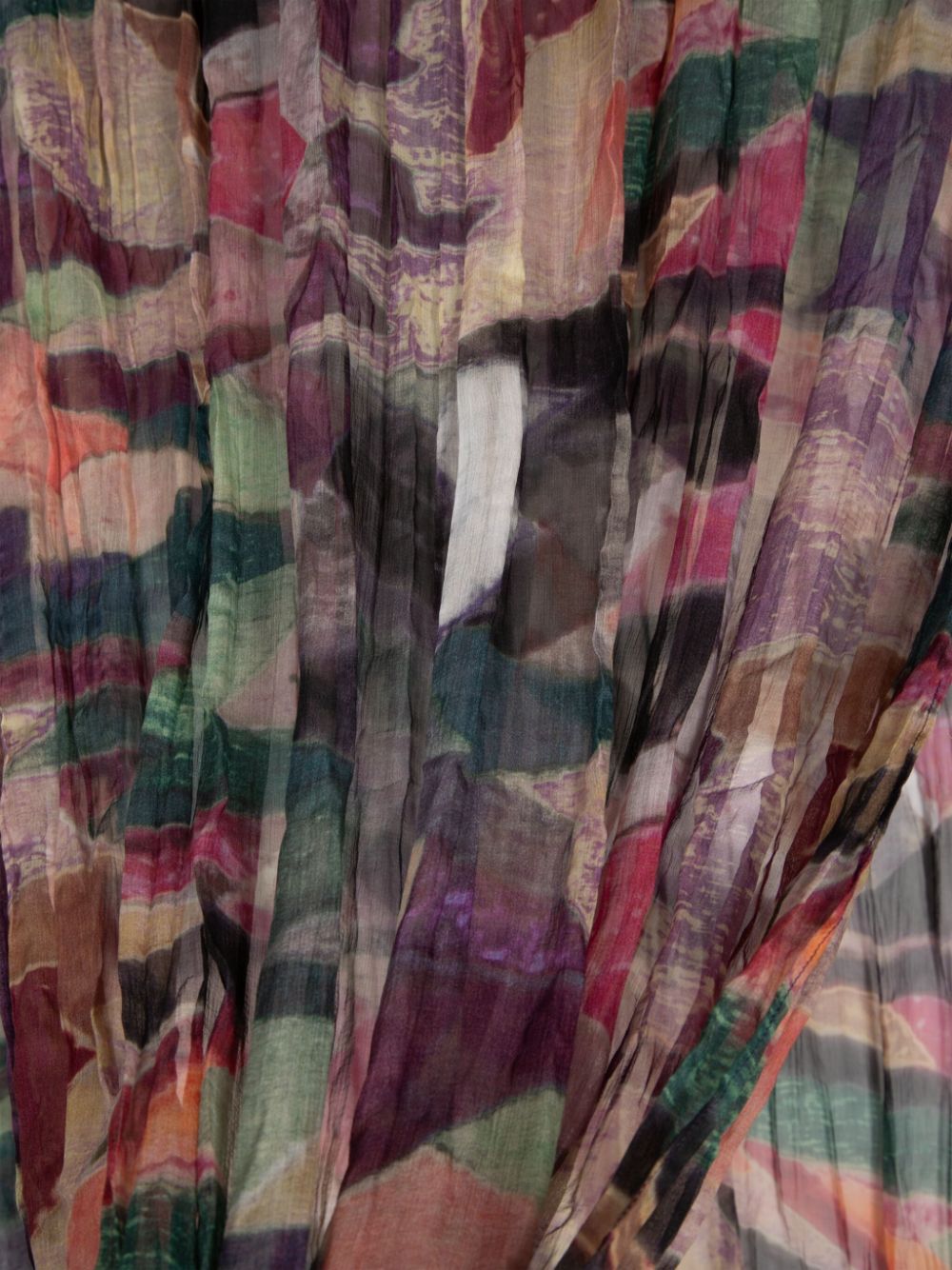 CHANEL Pleated Silk Scarf