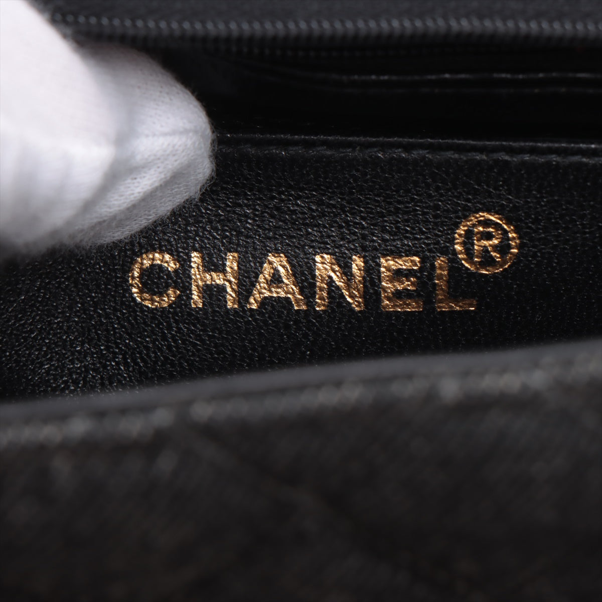 Chanel Mini Matrace 17 Denim Single Flap Single Chain Bag Black G 5th A35200