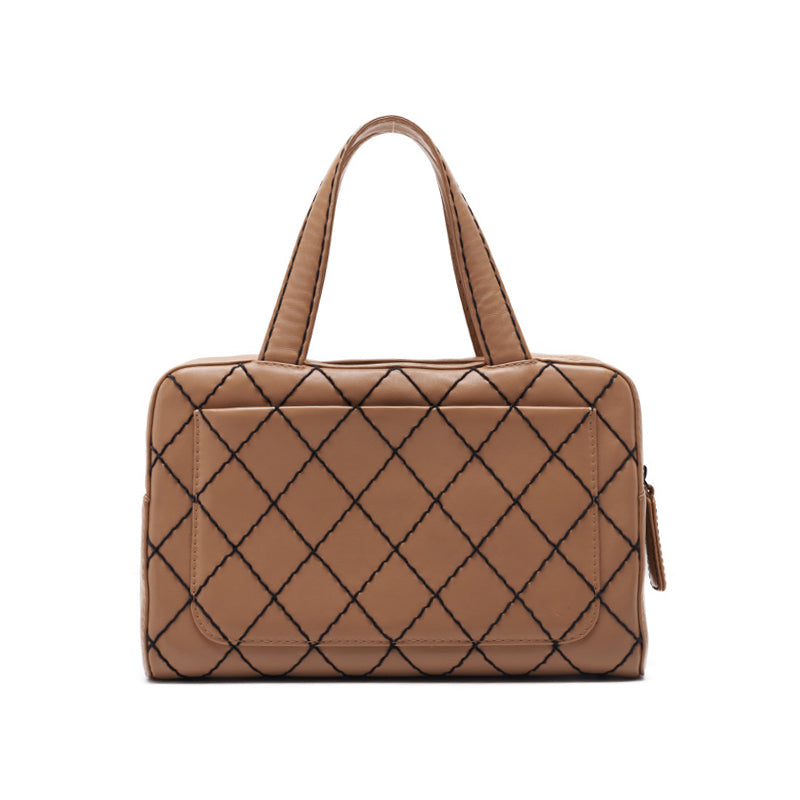 CHANEL CHANEL Wild Stitch Handbag Car Freshers Beige X Black Shoulder Bag Mini Shoulder Bag Bag Hybrid 【 Delivery】 Khao Yamamoto Online