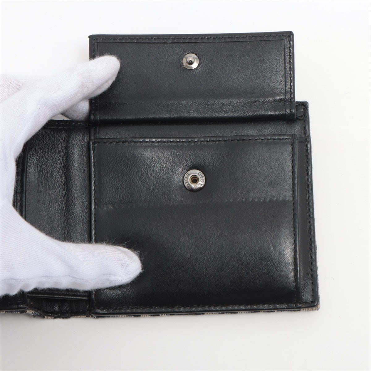 Dior canvas x leather wallet Nbey