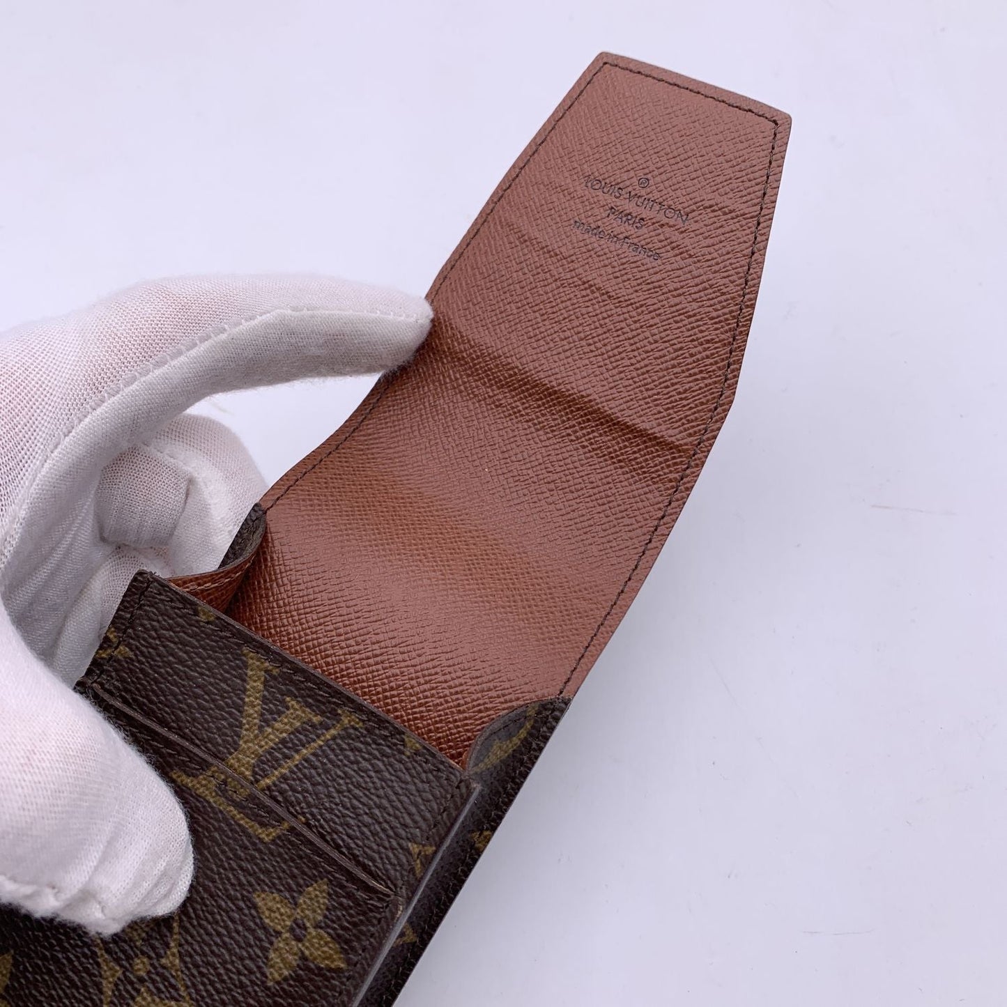 LOUIS VUITTON Monogram Brown Canvas Cigarette Case Holder M63024