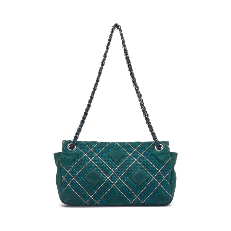 CHANEL CHANEL Wild Stitch Chain Shoulder Swede Green (Silver G ) Shoulder Bag Mini Shoulder Bag Bag Hybrid 【 Ship】 Netherlands Online