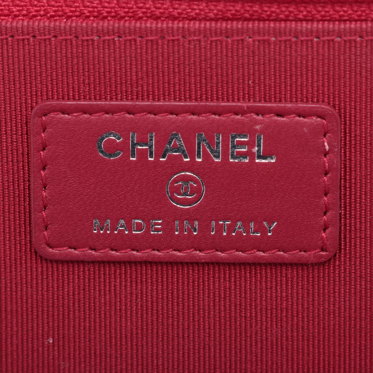 Chanel Matrasse Chain Wallet Black Silver G