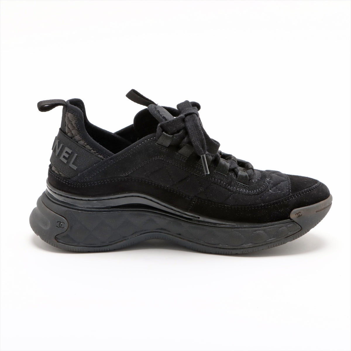 Chanel Coco Fabric Trainers 35 Black G38501