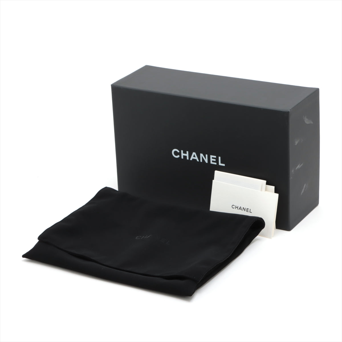 Chanel Mattress kin Chain Shoulder Bag Vanity Black Gold