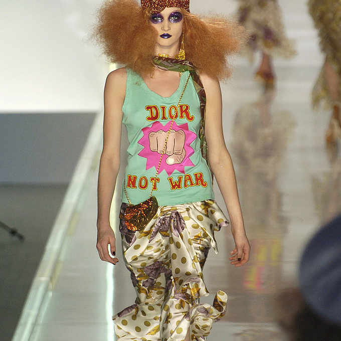 CHRISTIAN DIOR 'DIOR NOT WAR' TANK TOP