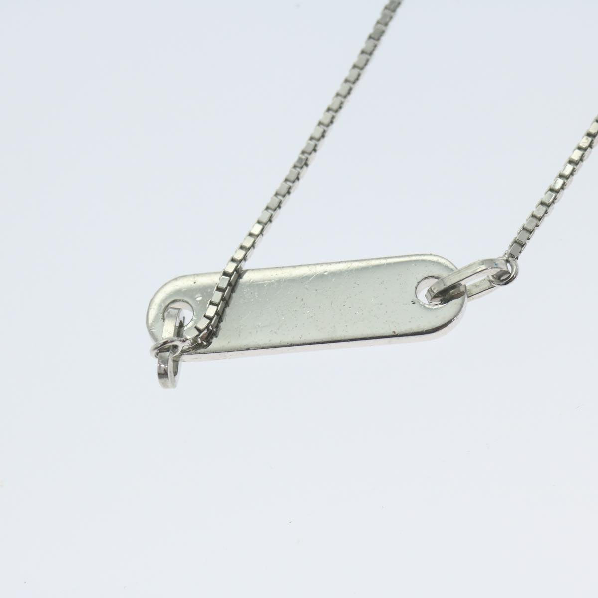 CHRISTIAN DIOR Christian Necklace Silver Auth Ep2562