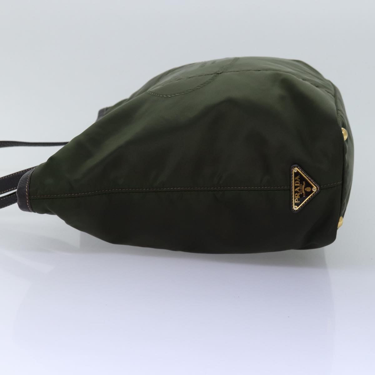 PRADA Tote Bag Nylon Khaki Auth ep4350