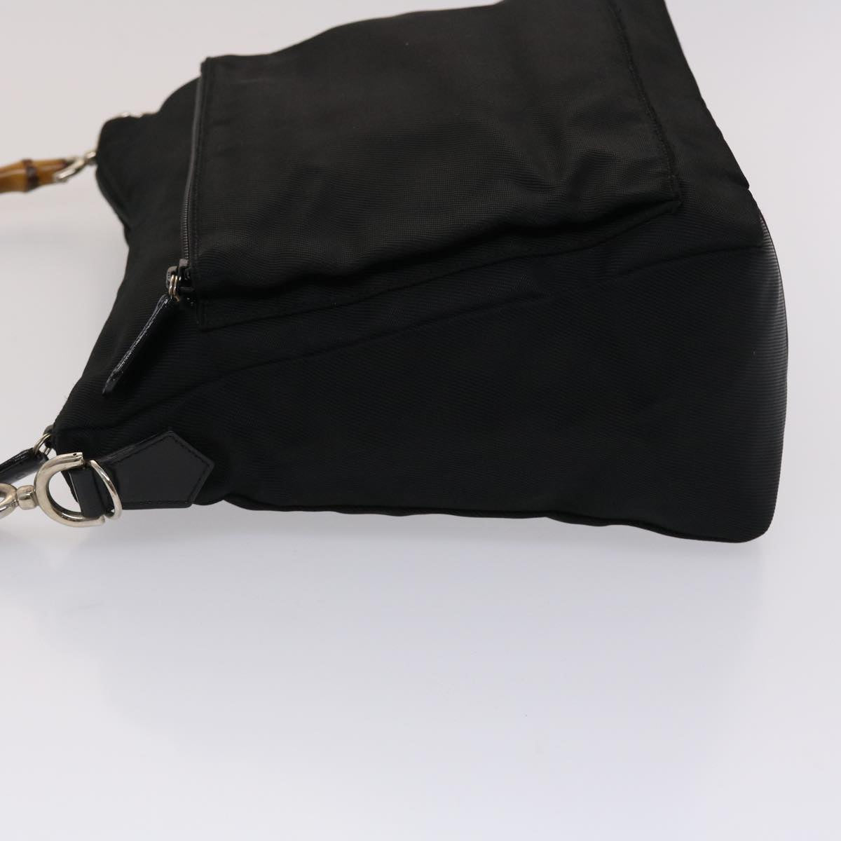 GUCCI Bamboo Shoulder Bag Nylon Black 00020320509 ep970