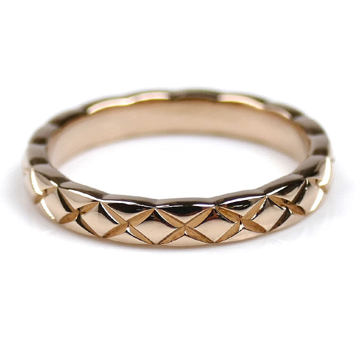 Chanel Coco Crush Au750 Pink Gold Diamond Ring Size 7