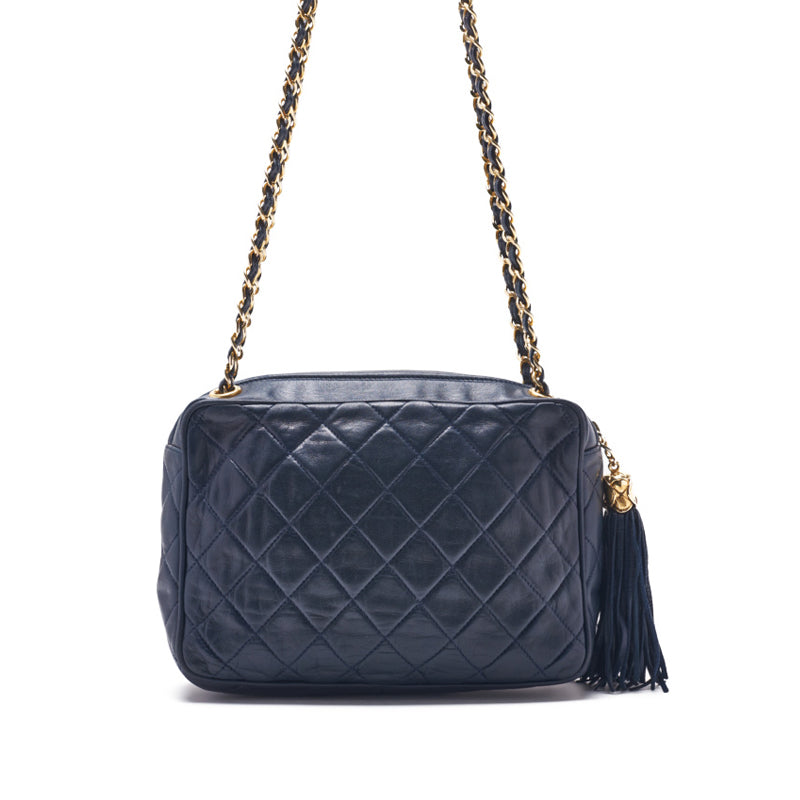Chanel Coco Chain Shoulder Fringes Navy Shoulder Bag Mini Shoulder Bag Bag Hybrid 【 Ship】 Navy Mountain Bookstore Online