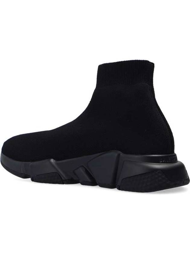 Luxury Balenciaga Speedrunner Graffiti Logo Sole High Top Sneakers Black White