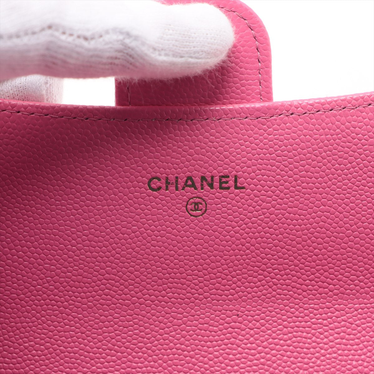 Chanel Matrasse Caviar S Wallet Pink Gold Random
