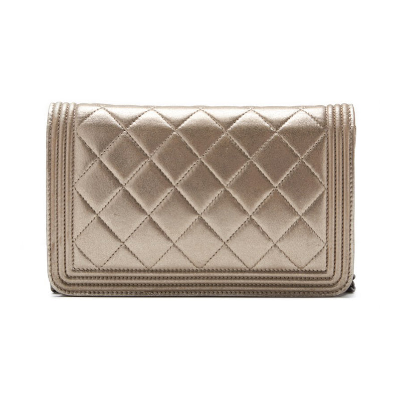 CHANEL CHANEL Matrasse Boy Chanel Chain Wallet Silver (Silver G ) 's Bag ' Shoulder Bag Ladies' Shoulder Bag Ship Ladies' Shoulder Bag