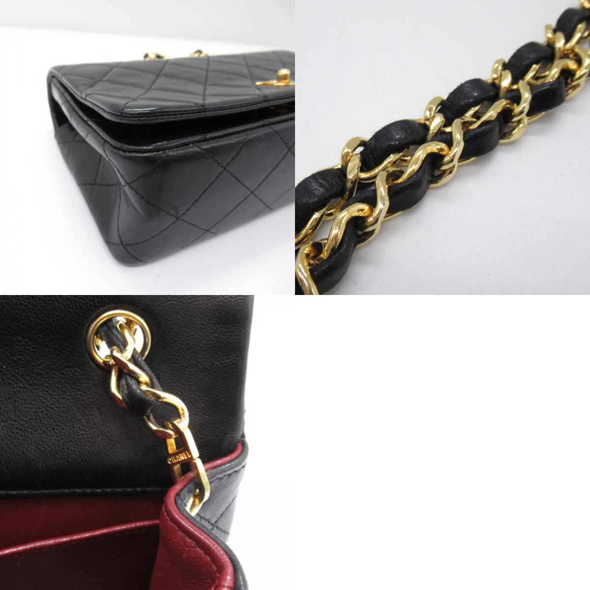 Chanel Mini Matrasse Single Flap Chain Shoulder Bag Shoulder Bag (Sheep's Leather) Black