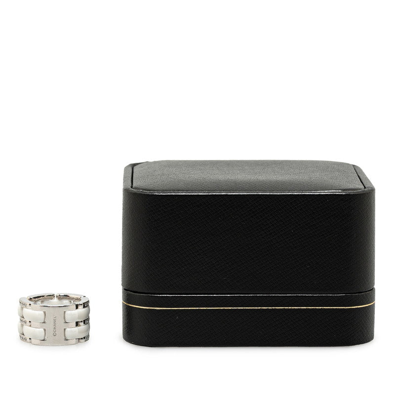 Chanel Ultra Ring #49 K18WG White G White Ceramic CHANEL