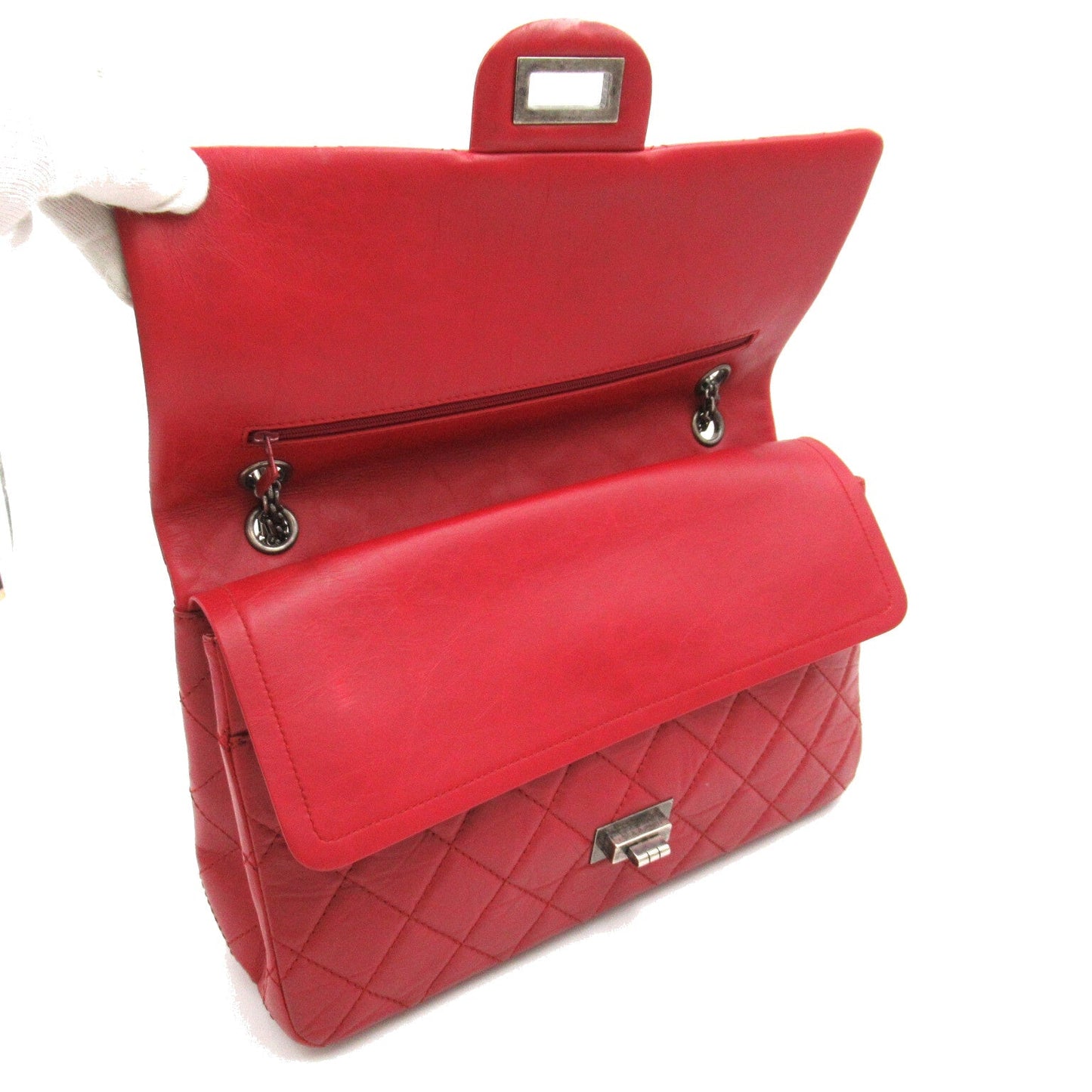 CHANEL 2.55 Chain Shoulder Bag Red 2.55 Chain Shoulder