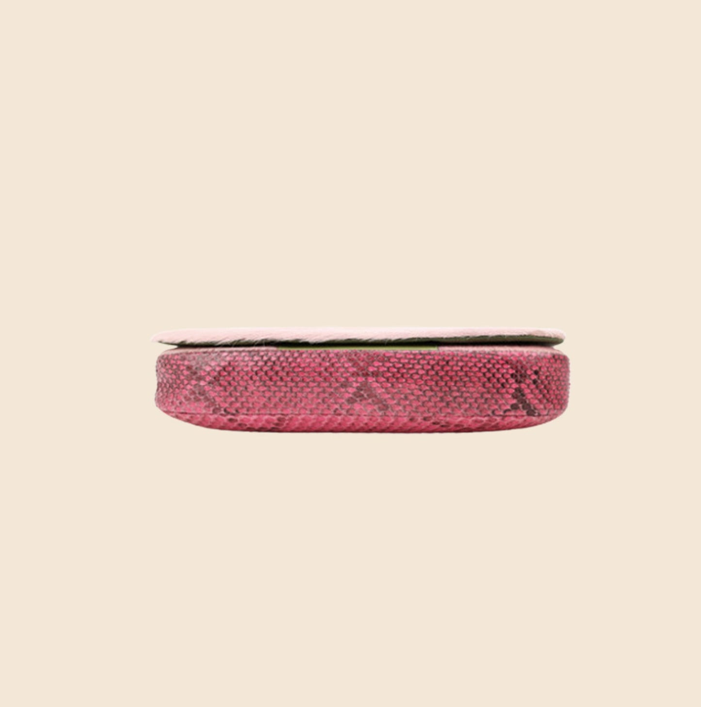 CHRISTIAN DIOR PINK PYTHON PONY HAIR MALICE BAG