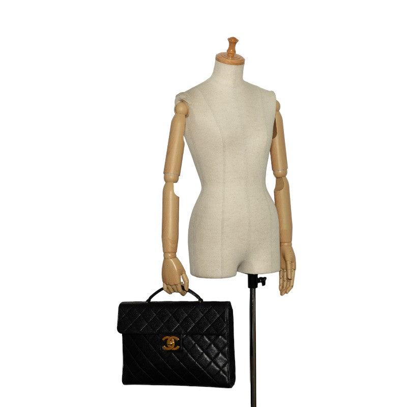 Chanel Matrases Cocomark HandBags Briefcase Black Caviar Chanel