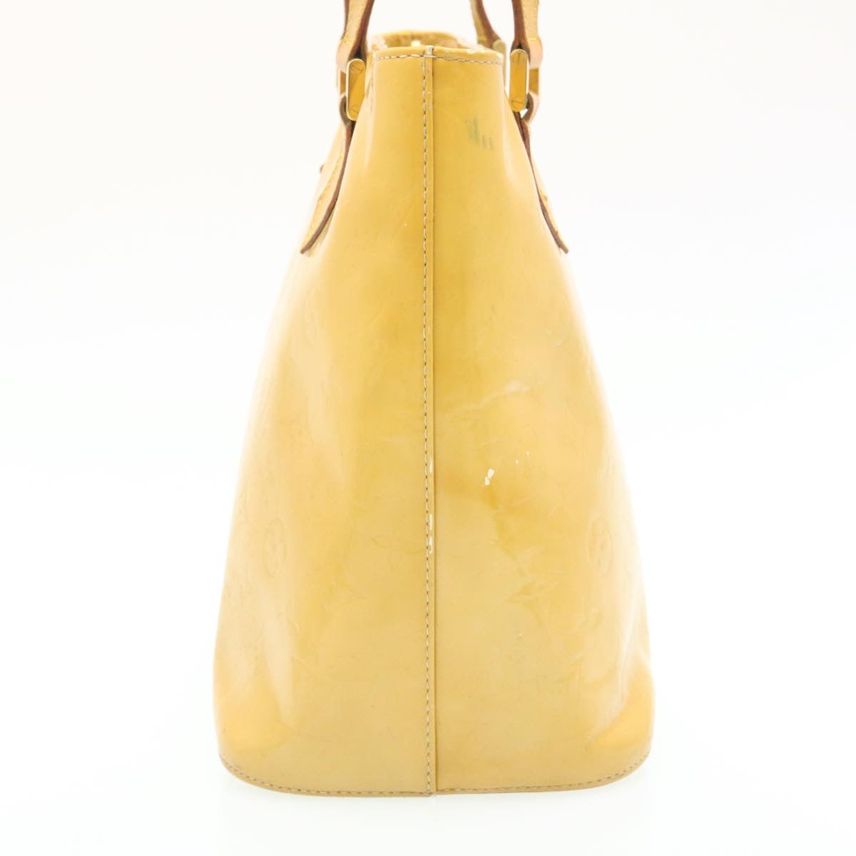 LOUIS VUITTON Monogram Vernis Houston Hand Bag Beige M91004 LV Auth fm1010