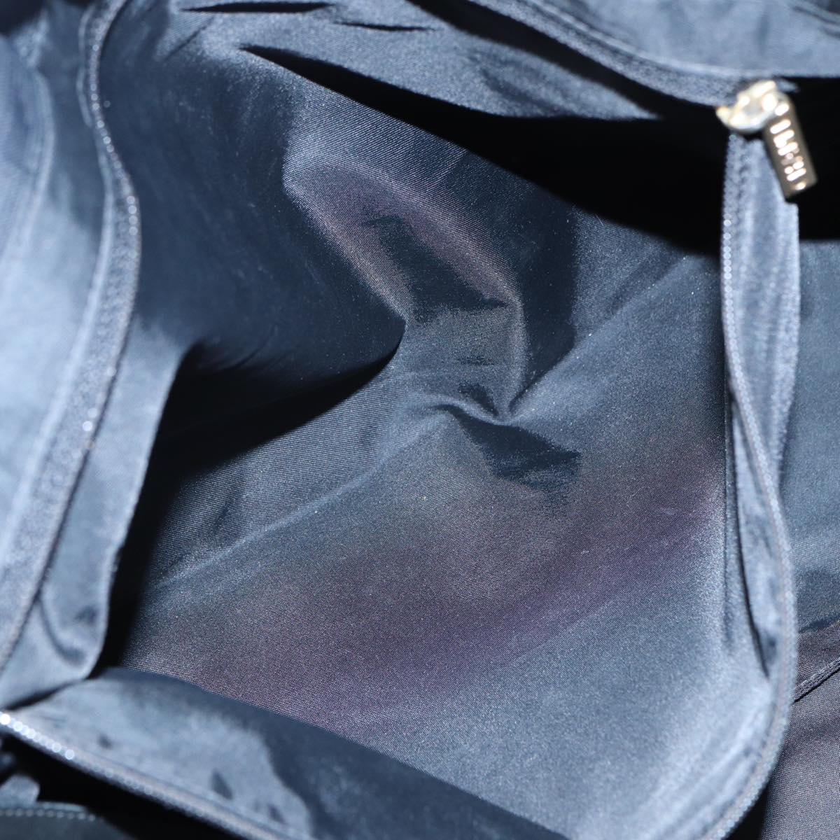 CHANEL New travel line Tote Bag Nylon Black CC Auth fm3625