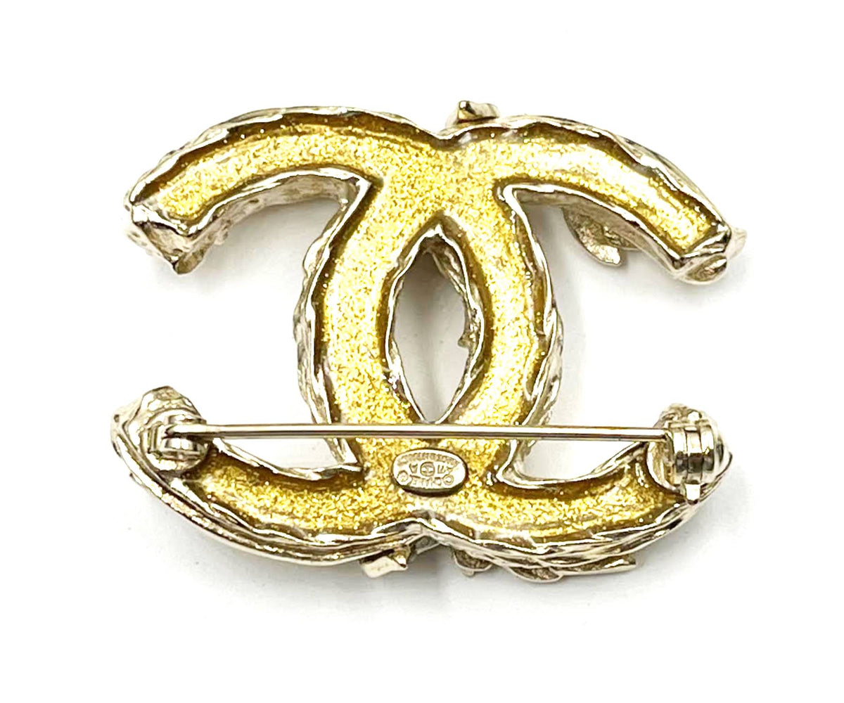 Top Quality Chanel Gold CC Golden Leaves Brooch