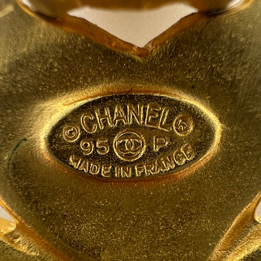 Top Quality Chanel Gold Four Leaf Clover Clip-on Earrings